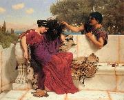 John William Godward The Old, Old Story oil on canvas